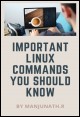 Book title: Important Linux Commands You Should Know. Author: Manjunath.R