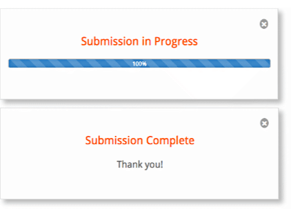 Submission progress bar